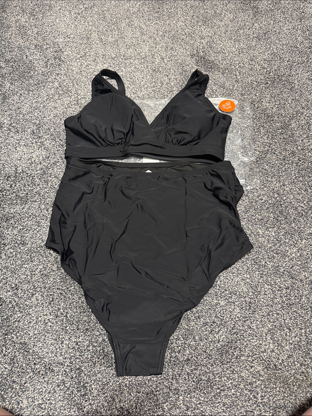 Maternity Black High-Waist Two-Piece Swim Set - Women